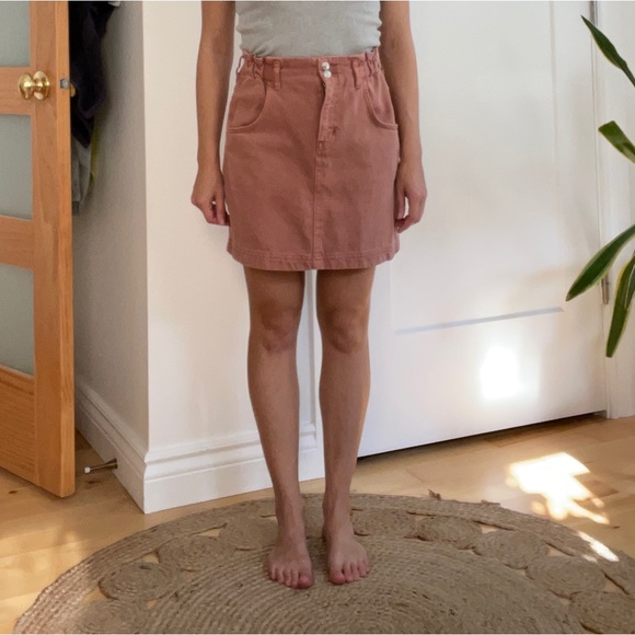 Topshop denim skirt in pink - Picture 4 of 5